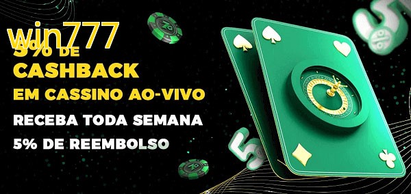 Promoções do cassino ao Vivo win777